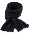 BB424 B424 Beechfield Classic Waffle Knit Scarf Black colour image